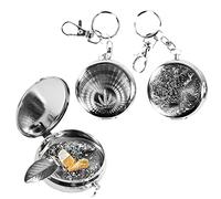 COM-FOUR® 3x Posacenere tascabile - posacenere tascabile per sigarette chiuso - mini posacenere come portachiavi [la selezione varia] (1 confezione da 3)