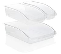 COM-FOUR® 3x Scatole per frigorifero - Scatole di stoccaggio per la cucina - Sistema di organizzazione con 3 contenitori per frigo