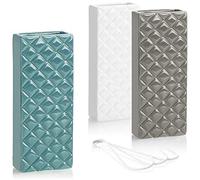 COM-FOUR® 3x umidificatore d'aria in ceramica - evaporatore del radiatore per umidificare l'aria della stanza - evaporatore dell'acqua con gancio a forma di S (3 pezzi - diamante)