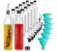 com-four® 42 pezzi set da con bottiglie in vetro da 500 ml graduate