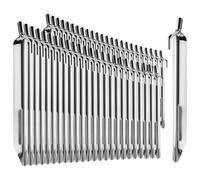 COM-FOUR® 48x picchetti per tenda in acciaio - robusti picchetti a forma di V per il campeggio e l'outdoor - ideali per terreni normali