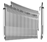 com-four® 48x Tent Pegs Steel - Solidi chiodi per terreni a V per campeggio e outdoor - ideali per terreni normali