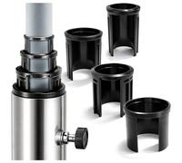 com-four® 4X Anelli riduttori per Base ombrellone, adattatori 25, 32, 38 | 48 mm per supporto ombrellone - boccole riduzione per asta ombrellone