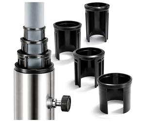 com-four® 4X Anelli riduttori per Base ombrellone, adattatori 25, 32, 38 | 48 mm per supporto ombrellone - boccole riduzione per asta ombrellone