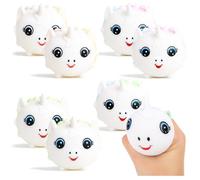 com-four® 4x Palline Anti Stress, giochi sensoriali rilassanti per bambini e adulti, figure da premere per sollievo dallo stress, palline morbide [variazione possibile]