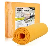 com-four® 4x panno per la pulizia professionale - panno assorbente per la pulizia - panni per la pulizia dell'auto - lavabile, senza pelucchi, antibatterico (50x68-4 pezzi - arancione)