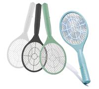 COM-FOUR® 4x Racchetta Elettrica per Zanzare 46 cm, Scacciainsetti a Batterie, Uccidi Insetti, Acchiappa Mosche per Casa e Giardino [Colori Assortiti] (4 pezzi - colori assortiti)