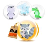 COM-FOUR® 4x scaldamani tascabili animali selvatici - scaldamani per adulti - cuscinetti riscaldanti tascabili con divertenti motivi di animali (04 pezzi - animali selvatici)