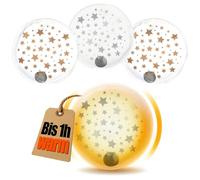 COM-FOUR® 4x scaldamani tascabili scaldamani riutilizzabili - scaldamani con piccole stelle - cuscinetto termico per le giornate fredde e in movimento (04 pezzi - Stelline trasparenti)