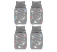 com-four® 4x scaldatasche a collo alto, scaldamani con motivo a stella