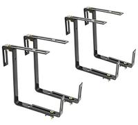 com-four® 4x Supporto di Portavasi per Parapetti e Ringhiere per Balconi - Gancio Porta Fioriere Universalmente Adatto e Regolabile