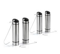 com-four® 4x Umidificatori in acciaio inox - Evaporatori da appendere al termosifone - Contenitori d’acqua con gancio a S per un clima interno migliore (4 evaporatori in acciaio inossidabile)