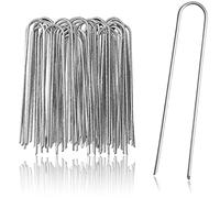COM-FOUR® 50x ancoraggi a terra in acciaio rivestito - robusti picchetti per il fissaggio di pile e pellicole per erbacce - ancoraggi a terra per giardino e campeggio (050 pezzi - 200x25x3,8 mm)