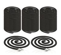com-four® 50x Spirali alla Citronella con 10 Supporti per Esterno | Spirali profumate con olio di citronella per giardino, balcone, terrazza e campeggio - fino a 8 ore per spirale
