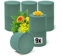com-four® 6 x schiuma floreale per composizioni floreali - schiuma per vasi di fiori - spugna per composizioni floreali (6 pezzi - cilindro grande)