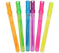 com-four® 6x Bacchetta Bolle di Sapone - Spada Bolle - Bolle Grandi per Compleanni, Feste in Giardino e Matrimoni - 34 cm (06 pezzi - 34 cm)