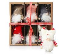 COM-FOUR® 6x ciondoli di Babbo Natale premium per l'albero di Natale