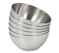com-four® 6x ciotole in metallo per salse snack antipasti o dessert, ciotole decorative per servire e dolci (6 pezzi - Ø 13cm)