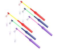com-four® 6X LED Lantern Stick - Bastone Luminoso a Batteria per sfilate di Lanterne, Halloween e San Martino - Porta Lanterna Elettrico con Luce LED [la Selezione Varia] (6 Pezzi - 30cm)