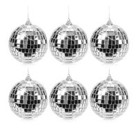 com-four® 6X Palla da Discoteca - Palla a Specchio da Appendere - Palla da Discoteca per Feste - Palla da Festa per Capodanno, Compleanno, Festa a Tema, Natale o Halloween - Ø 8 cm (Ø 8cm)