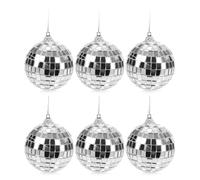 com-four® 6x Palla da discoteca - Palla a specchio da appendere - Palla da discoteca per feste - Palla da festa per Capodanno, compleanno, festa a tema, Natale o Halloween - Ø 6 cm (Ø 6cm)