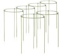 COM-FOUR® 6x Supporto per fiori e piante 28cm - supporto per cespuglio rotondo - supporto per cespuglio per fiori, viticci e piante perenni - Ø 18 cm