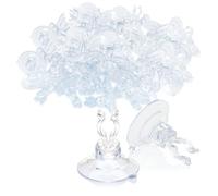 com-four® 80x Ventosa con Fessura per Cavo - Gancio Multiuso Ø 3 cm per Lucine e Decorazioni per finestre - Robuste manopole per finestre per Il Fissaggio delle finestre (80 Pezzi - Trasparenti)