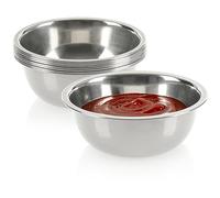 com-four® 8x Ciotola per Salsa - Piattini Piccoli - Ciotolina per Salse, Tapas e Snack - Scodelle per Aperitivi - Scodella Piccola in Acciaio Inox (08 Stück - Ø 10.5cm)