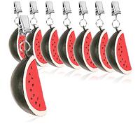 com-four® 8x pesi per tovaglie - pesi per tovaglie resistenti alle intemperie con clip - clip per tovaglia con design a melone - ca. 40 gr (8 pezzi - melone - 40g)