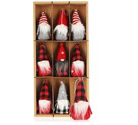 COM-FOUR® 9 pendenti premium di Babbo Natale per l'albero di Natale