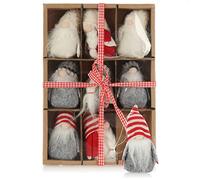 COM-FOUR® 9 pendenti premium di Babbo Natale per l'albero di Natale, incantevoli ciondoli con statuette di alberi di Natale come appendini, decorazioni natalizie