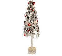 COM-FOUR® Albero di Natale decorativo, piccolo albero decorativo, grandi decorazioni da tavola, ideale per il periodo dell'Avvento, completa ghirlande e ghirlande (Albero XXL)