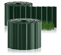 COM-FOUR® Bordo Per Prato In Plastica Verde, 2x 10 x 900 Cm, Bordo Flessibile Per Aiola O Come Bordo Per Falciare, Lunghezza Regolabile Individualmente