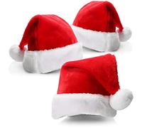 com-four® Cappello di Natale X-Mas, Cappello di Babbo Natale | Cappello di peluche di Babbo Natale - Cappello in pile con pompon