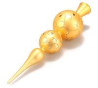 com-four® Cima dell'albero di Natale Lucida - Cima dell'albero in Vetro per Natale - Decorata per L'Albero di Natale (31cm - Doppia Sfera in Oro Inca)