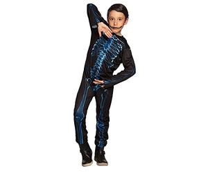 com-four® Costume da Scheletro per Bambini - Costume di Halloween Mr. X-Ray - Costume di Carnevale per Bambini - Costume per Ragazzi e Ragazze - 116 cm (116cm)