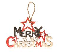 COM-FOUR® Decorazione da appendere di Natale, Scritta di legno per porta | Addobbi per porte - pareti - finestre