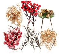 COM-FOUR® Decorazioni natalizie, rami decorativi per il fai da te | decorazioni natalizie sparse - set per il fai da te - pot-pourri natalizi come decorazioni da tavola