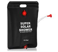 com-four® Doccia da Campeggio - Doccia Solare compatta con 15 L - Doccia Esterna Mobile per Campeggio, Giardino, Spiaggia e Vacanze (Doccia da Campeggio 15l)