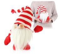 com-four® Elfo di Natale XXL in un design carino - nano con cappello come decorazione invernale - Decorazione di elfo di Natale da appendere - supporto decorativo (1 pezzo - gnomo molto grande)