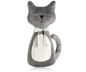 COM-FOUR® Fermaporta pesante, design simpatico gatto, accessorio domestico funzionale, fermaporta per finestre e porte, ideale per correnti d'aria (La gatta Mandy)