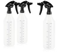 com-four® Flacone spray 3x con scala - spruzzatore a pompa resistente agli agenti chimici con filettatura 28/400 per uso domestico, giardino, officina, auto - Flacone spray da 900 ml (EPDM)