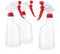 com-four® Flacone spray 3x - spruzzatore per pompa dell'acqua con filettatura 28/400 per casa, giardino, officina, auto - flacone atomizzatore con ugello regolabile - 600 ml (NBR)