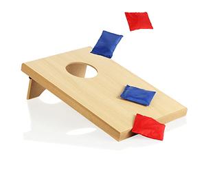 com-four® Gioco di Lancio all'aperto per Bambini e Adulti - Set per lanciare e centrare Il tiro - Gioco da Esterno per Bambini - Gioco Corn Hole