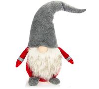 COM-FOUR® Gnomo natalizio Premium in XXL - Decorazione natalizia fatta a mano - Figura invernale come supporto decorativo - Simpatico folletto come decorazione della stanza - Nano con cappello a punta