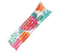 com-four® Materasso ad Aria 183x69 cm - Lettino ad Acqua con Cuscino Integrato - Cuscino d'Aria per divertirsi in Bagno, Prendere Il Sole, Nuotare - ausilio per Il Nuoto (1 Pezzo - Bianco/Tartaruga)