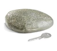 COM-FOUR® Pietra Chiave "Pebblestone" - Finta Pietra con Scomparto Segreto - Roccia Artificiale per Geocaching - Nascondiglio Chiave in Aspetto Pietra - Manichino di Pietra (1 pezzo - piatto)