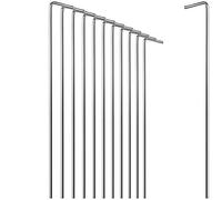 COM-FOUR® pioli 12x per tende in acciaio - pioli lunghi e robusti per campeggio e all'aperto - ideali per terreni normali e duri - Ø 4 mm