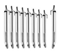 com-four® pioli 8X per Tende in Acciaio - robusti pioli a V per Campeggio e Outdoor - Ideali per Terreni Normali