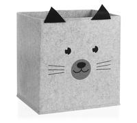 com-four® scatola portaoggetti - cestino per prodotti per bambini, libri o giocattoli - scatola portaoggetti senza coperchio - cestino per camera dei bambini con faccia di animale (1 pezzo - cane)